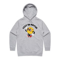 Keep On Moving - Womens Hoodie Grey Marle Womens Hoodie Fitness Positivity Printed In Australia