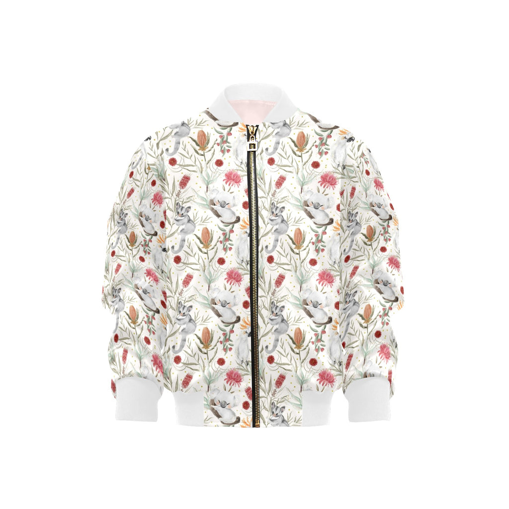 Australian Plants And Animals Kids Bomber Jacket