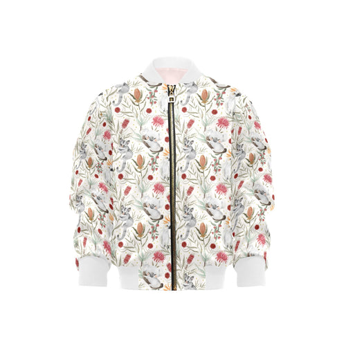 Australian Plants And Animals Kids Bomber Jacket XL Kids Bomber Jacket animal Australia Printed Offshore