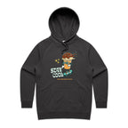 Stay Cool, Ice-cream Skateboard - Womens Hoodie Coal Womens Hoodie Food Printed In Australia Summer