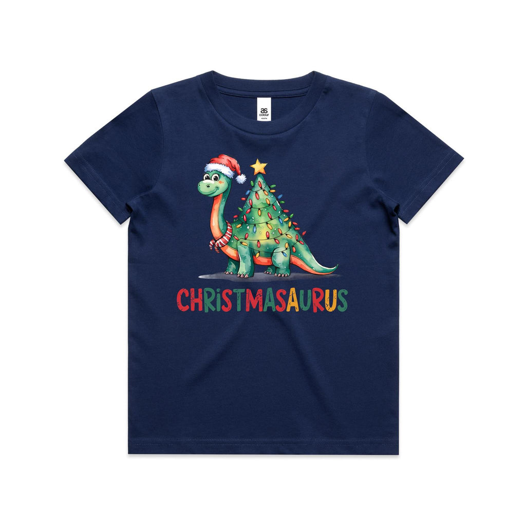 Christmasaurus, Christmas Dinosaur - Kids T-shirt