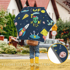 Hello Alien Kids Safe Round Corner Umbrella Kids Safe Round Corner Umbrella Printed Offshore Sci Fi