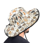 Lots Of Cats Wide Brim Bucket Hat Wide Brim Bucket Hat animal Printed Offshore