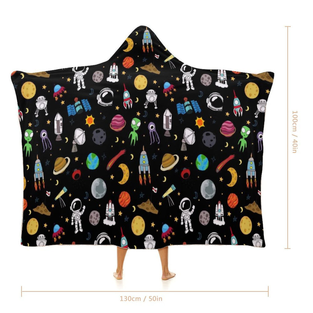 Fun Space Kids Hooded Blanket 100cm x 130cm