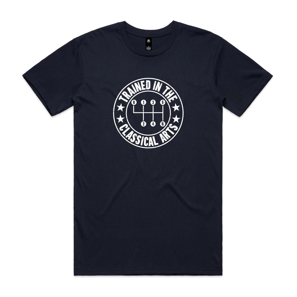 Manual Car Gears Men's AS Colour T-shirt Navy Mens T-shirt Printed In Australia