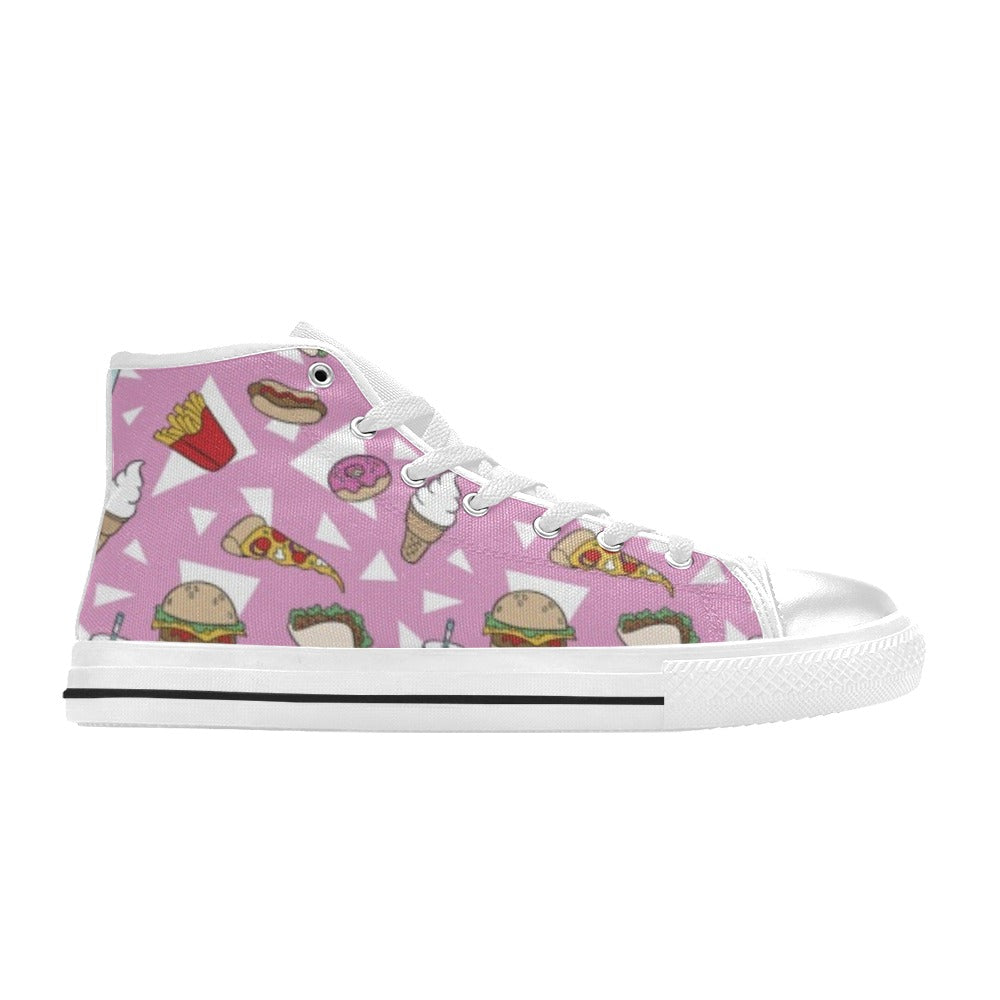 Fast Food - Kids High Top Canvas Shoes