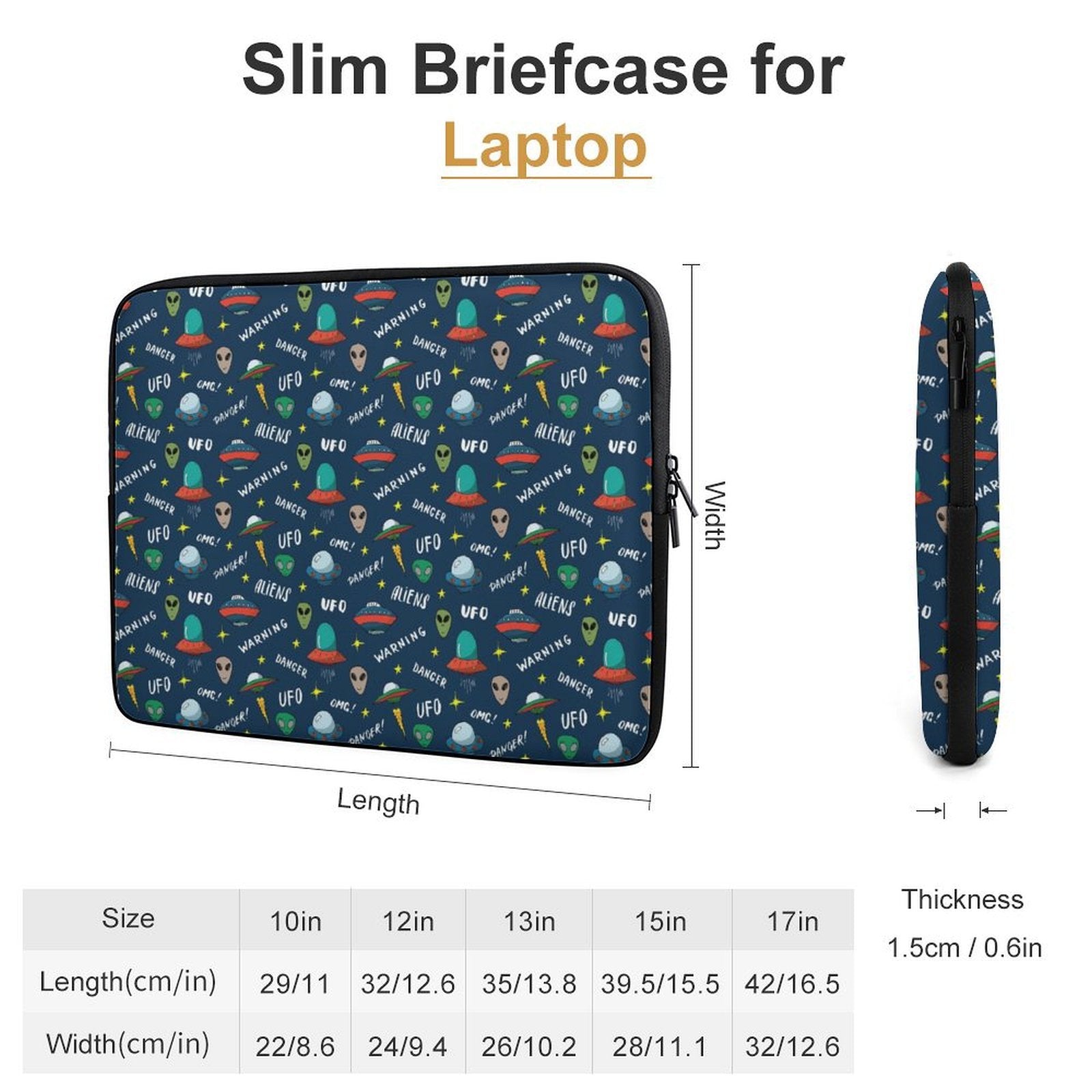 UFO's And Aliens - Laptop Sleeve (Multiple Sizes)