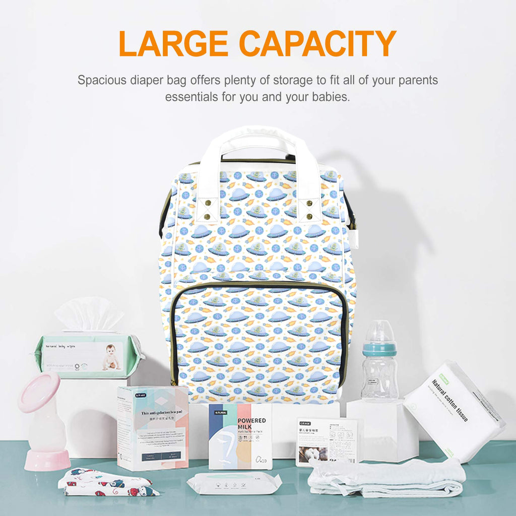 UFO's Multi-Function Backpack, Nappy / Diaper Bag Multi-function Backpack, Nappy / Diaper Bag Printed Offshore Sci Fi