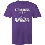 Stand Back, I'm Going To Try Science - Mens T-Shirt Purple Mens T-shirt Printed In Australia Science