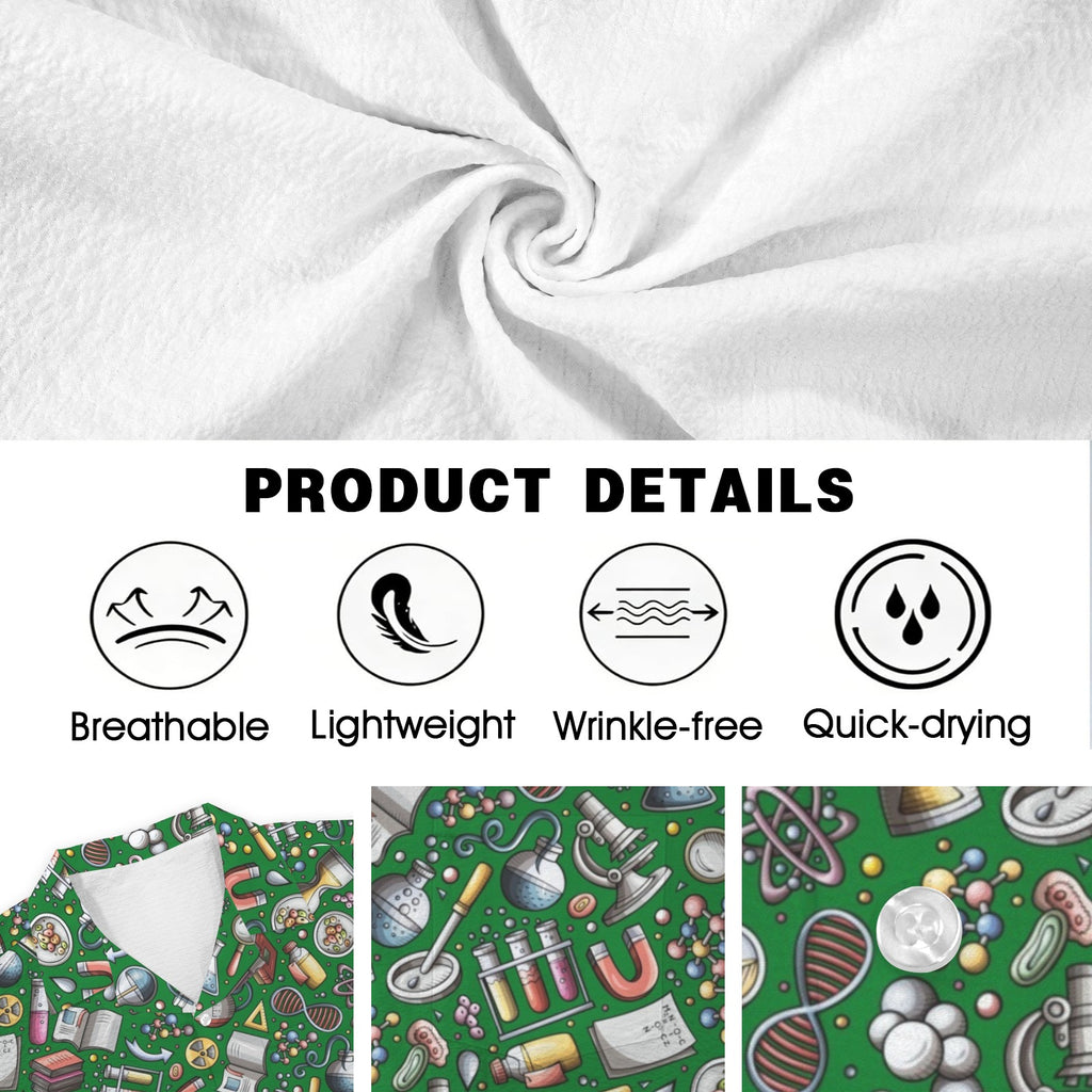 Science Love Men's Crinkle Hawaiian Shirt