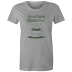 Bean There, Sipped That, Coffee - Womens T-shirt Grey Marle Womens T-shirt Coffee Printed In Australia