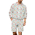 Ukulele Men's Lightweight Sun Hoodie & Shorts Set 4XL Men's Lightweight Sun Hoodie & Shorts Music Printed Offshore
