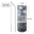 Starry Night 20oz Tall Skinny Tumbler with Lid and Straw