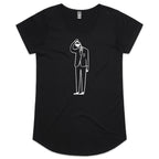 Coffee Brain - Womens Scoop Neck T-Shirt Black Womens Scoop Neck T-shirt Coffee Printed In Australia