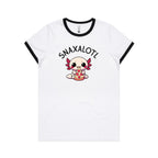Snaxalotl, Axolotl Pizza - Women's Ringer Tee