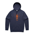 Vintage Guitar Vacuum Tube, Amp - Mens Hoodie Midnight Blue Mens Hoodie Music Printed In Australia