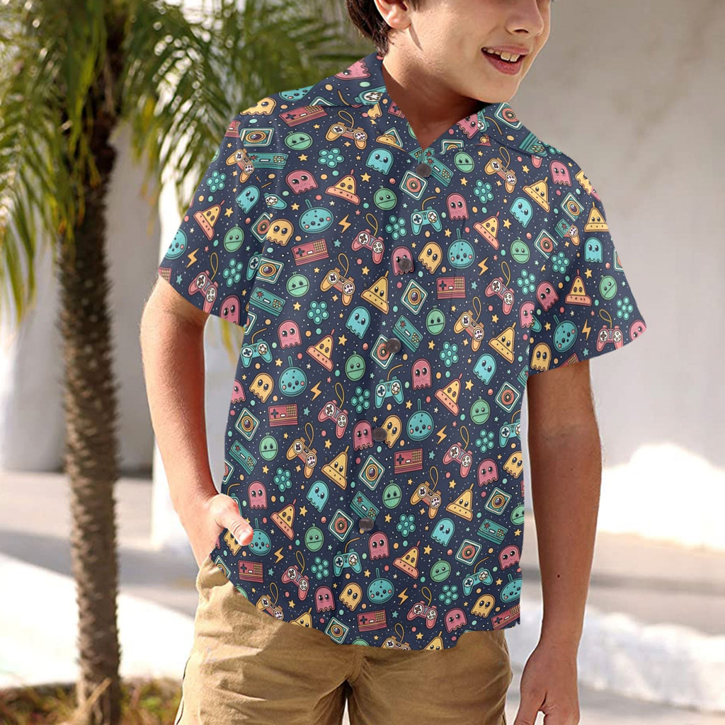 Video Game Junior Kids Hawaiian Shirt