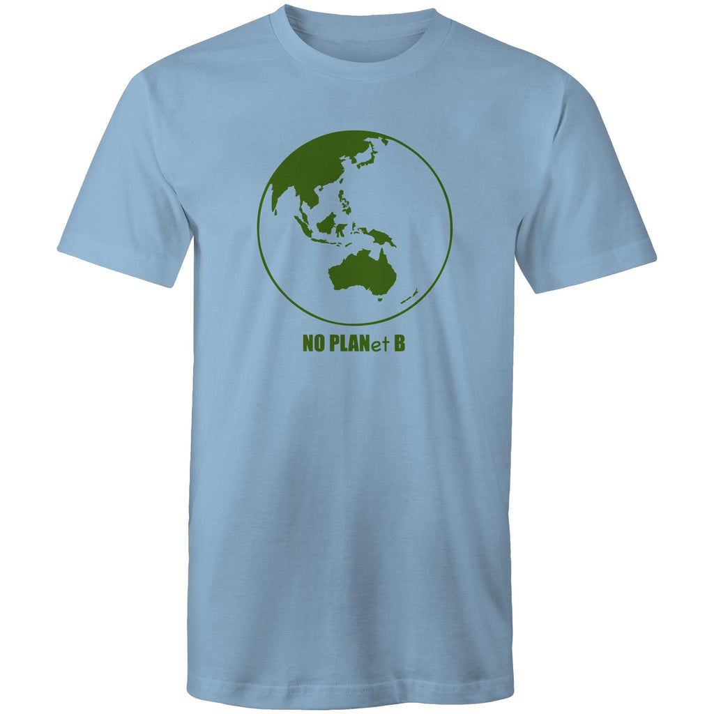 No Planet B, Earth - Mens T-Shirt Carolina Blue Mens T-shirt Environment Printed In Australia
