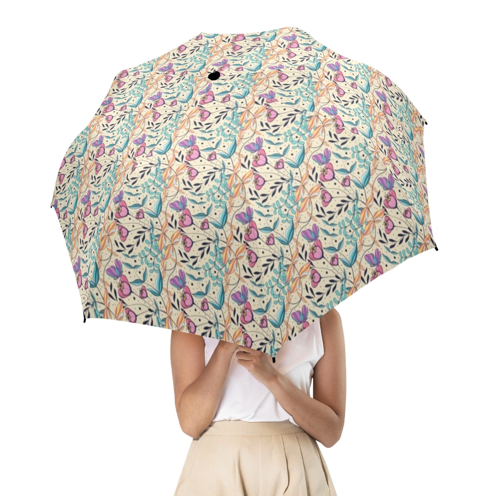 Butterfly Floral Umbrella Umbrella Plants Printed Offshore