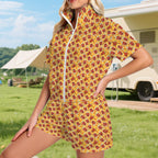 Cola Women's Windbreaker Short Set Women's Windbreaker Short Set Food Printed Offshore
