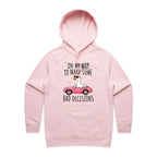 On My Way To Make Some Bad Decisions - Womens Hoodie Pink Womens Hoodie animal Printed In Australia