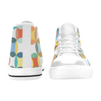 Circles - Men's High Top Canvas Shoes