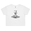 I'm Fine Drowning Thumbs Up Women's As Colour Crop Tee