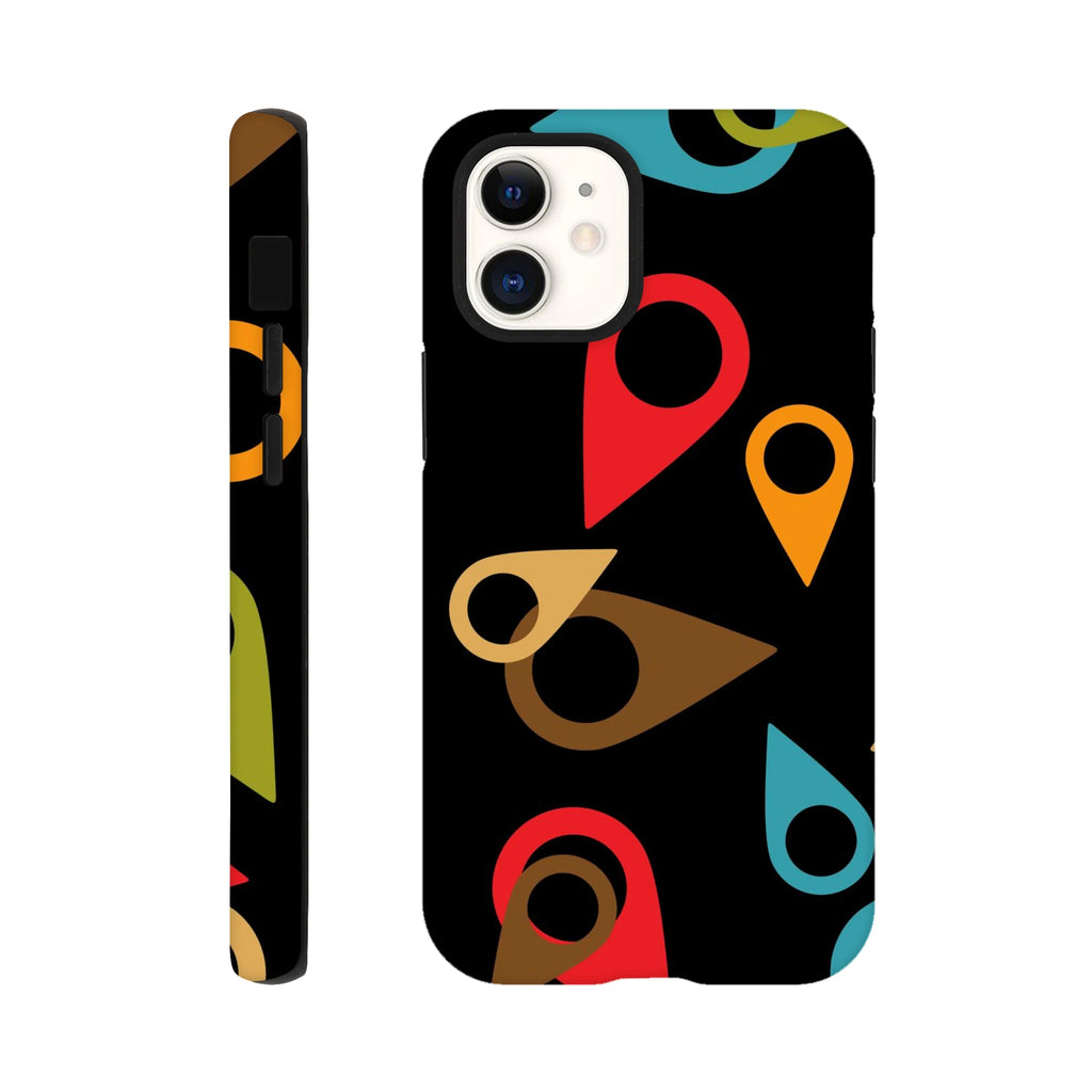 Where Am I, Location Pin - Apple iPhone Tough case iPhone 12 Mini iPhone Tough Case Globally Fulfilled