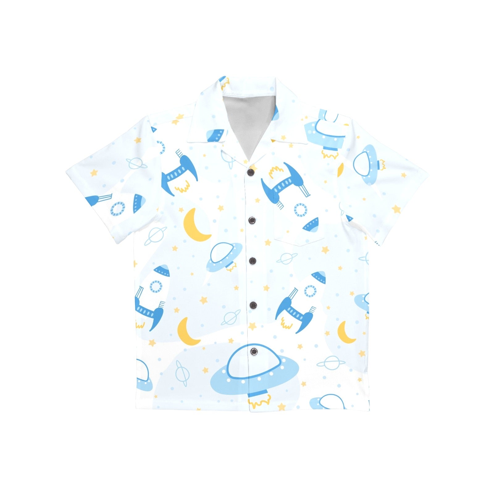 Spaceships And UFO's - Junior Kids Hawaiian Shirt