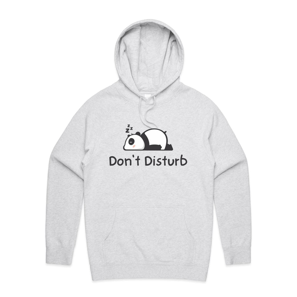 Don't Disturb, Panda - Mens Hoodie White Marle Mens Hoodie animal Printed In Australia