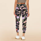Floral Watercolour - Women's High Waist Pockets Yoga Leggings