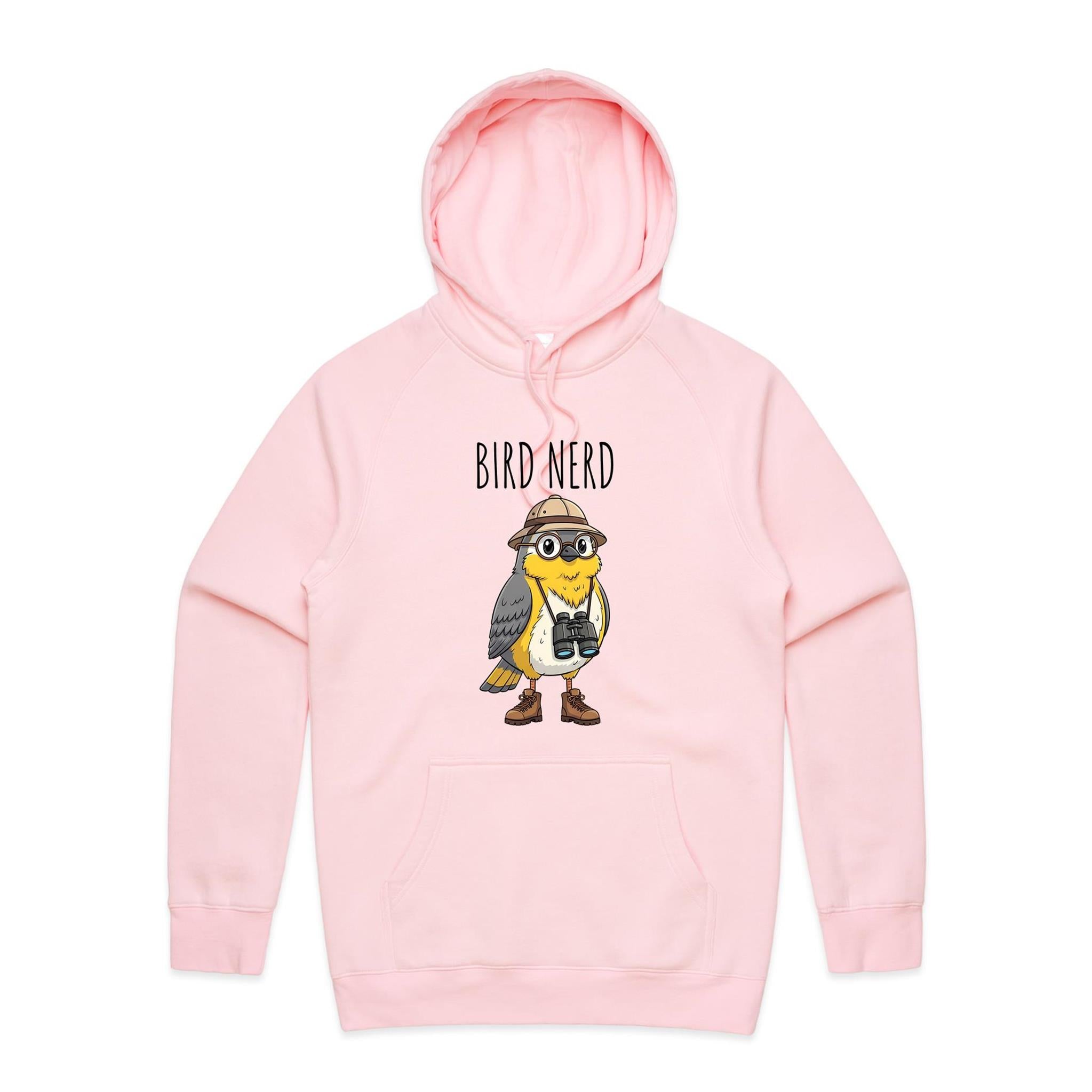 Bird Nerd 2 Men's AS Colour Hoodie Pink Mens Hoodie animal Birds Printed In Australia