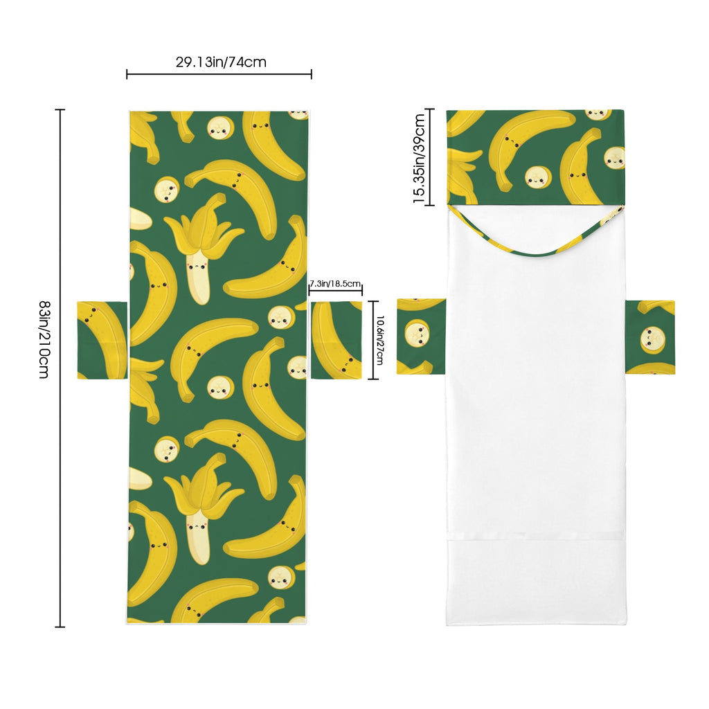 Happy Bananas Beach Chair Towel Cover with Side Pockets