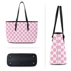 Cat Doughnuts PU Leather Tote Bag Large Leather Tote Bag-Large animal Food Printed Offshore