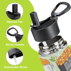 Funny Sushi 12oz Kids Water Bottle with Straw Lid