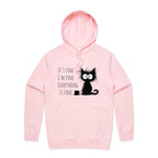 Frazzled Cat, It's Fine, I'm Fine, Everything Is Fine - Mens Hoodie Pink Mens Hoodie animal Printed In Australia