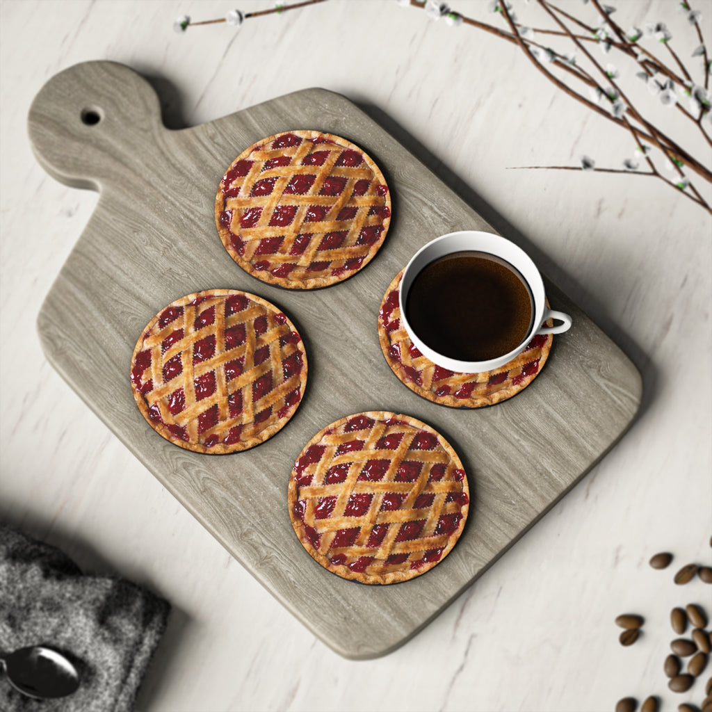 Cherry Pie - Round Coasters Round Coaster Australian Printer