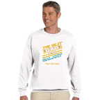 Personalised - The Best Dad In The Galaxy - Classic Unisex Crewneck Sweatshirt | Gildan® 18000 White Personalised Sweatshirt customise Dad Globally Fulfilled personalise