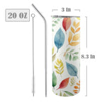 Autumn Leaves - 20oz Tall Skinny Tumbler with Lid and Straw