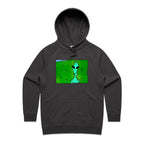 Alien Backing Into Hedge Meme - Womens Hoodie Coal Womens Hoodie Printed In Australia Sci Fi