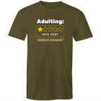 Adulting, One Star - Mens T-Shirt Army Green Mens T-shirt Printed In Australia