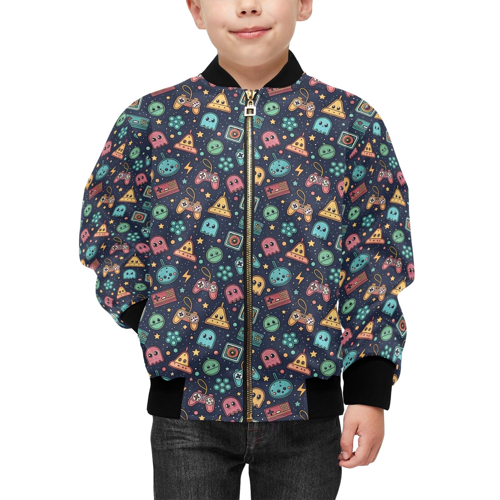 Video Game Kids Bomber Jacket