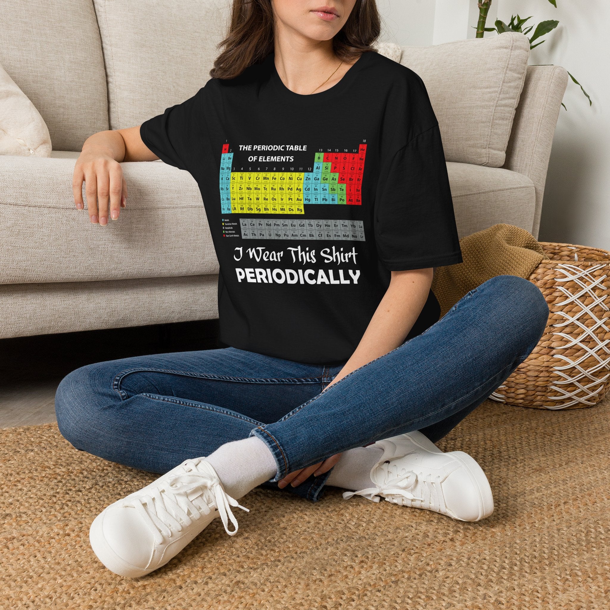 I Wear This Shirt Periodically, Periodic Table Unisex T-Shirt Unisex Adult T-shirt Globally Fulfilled Science