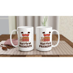 But First Presents, Santa In Chimney - White 15oz Ceramic Mug Christmas 15oz Mug