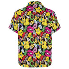Bright And Cute Women's Collared Pocketless Short Sleeve Shirt