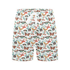 Pretty Moths And Butterflies Men's Mid-Length Beach Shorts Men's Mid-Length Beach Shorts animal Printed Offshore