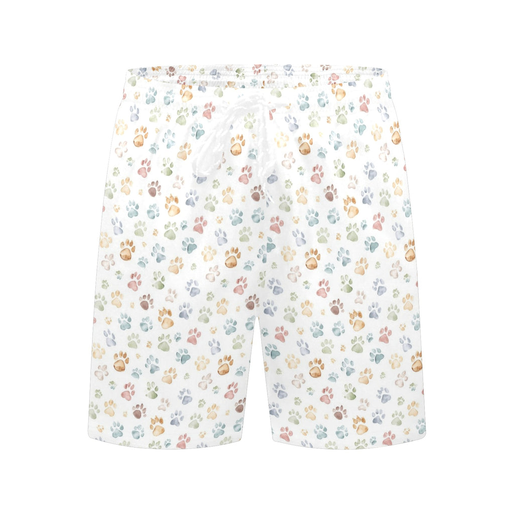 Paw Print Men's Mid-Length Beach Shorts Men's Mid-Length Beach Shorts animal Printed Offshore
