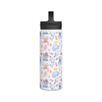 Under The Sea, Ocean Animals Stainless Steel Water Bottle, Handle Lid Stainless Steel Water Bottle With Handle Lid Globally Fulfilled Ocean
