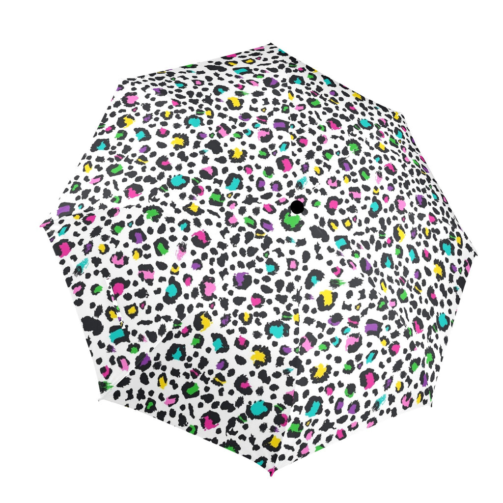 Animal Print In Colour - Semi-Automatic Foldable Umbrella (Model U12) One Size Semi-Automatic Foldable Umbrella (U12)
