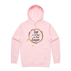 Life Is Too Short For Bad Coffee - Mens Hoodie Pink Mens Hoodie Coffee Printed In Australia